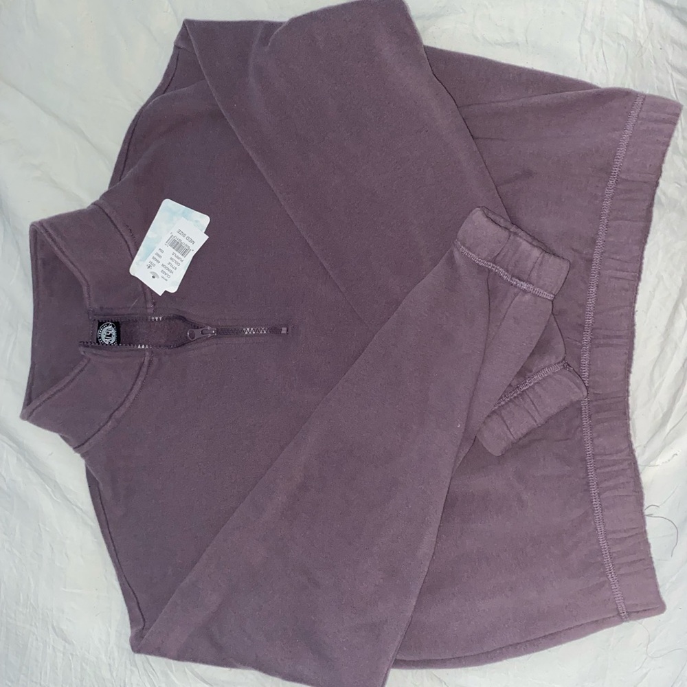 NEW Pacsun cropped quarter zip - purple - size medium